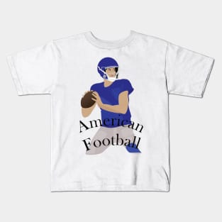 American football player in action Kids T-Shirt